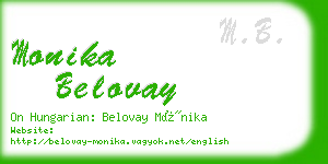 monika belovay business card